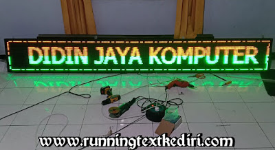 <p>Running text kuning strip hijau ukuran 36x260cm garansi 1 tahun kami kirimkan untuk wilayah Ploso Jombang. Dikirim dari Kediri toko Didin Jaya Komputer yang memberikan running text outdoor yang terbaik.</p>